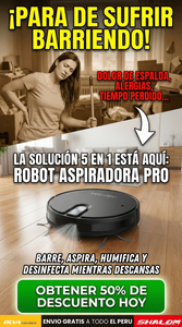 Robot Aspiradora Pro 5 en 1 - Cool Tec Peru