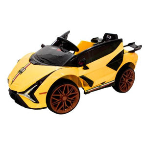 carro a bateria  modelo lamborghini amarillo para niños