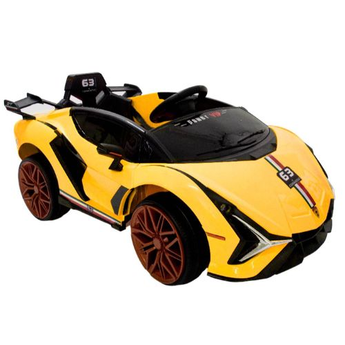 carro a bateria  modelo lamborghini amarillo para niños