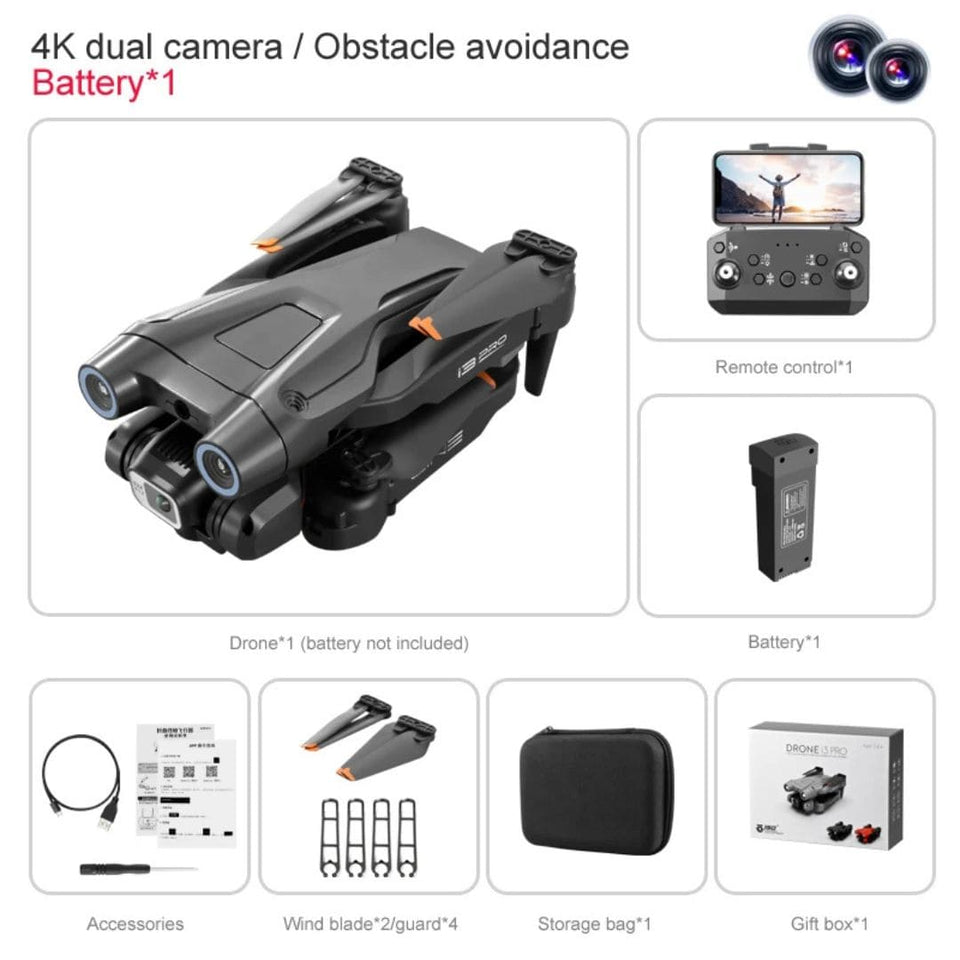 Drone Profesional I3 Pro con Doble Camara 4K - Cool Tec Peru